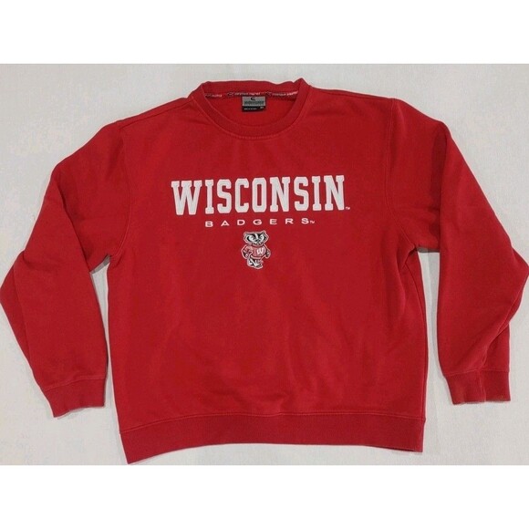 Colosseum Athletics Other - Wisconsin Badgers Crewneck Sweatshirt Red NCAA Adult Size XL